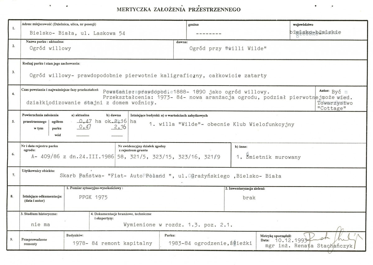 EP - Ewidencja parkowa, skan nr 7