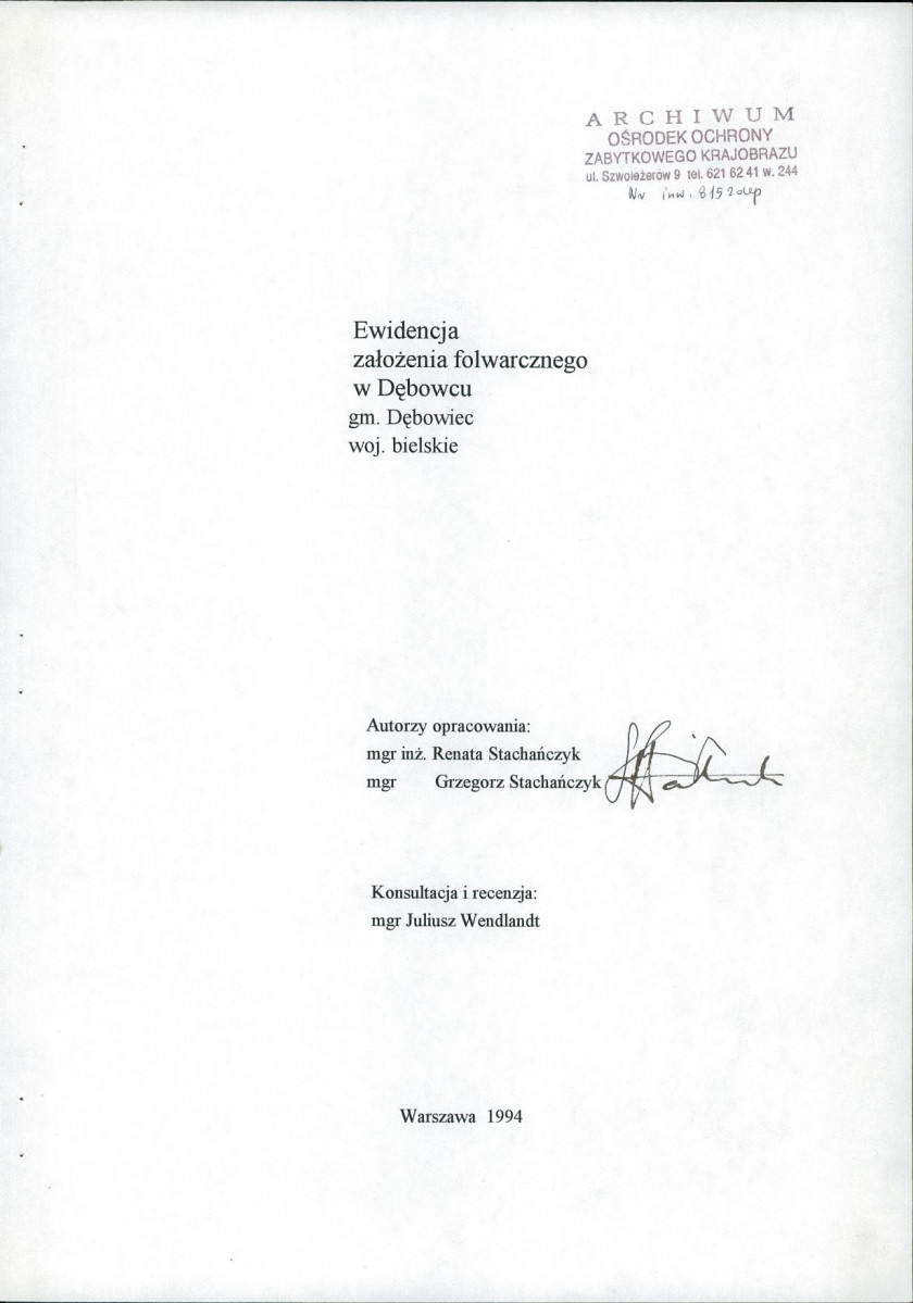 EP - Ewidencja parkowa, skan nr 4