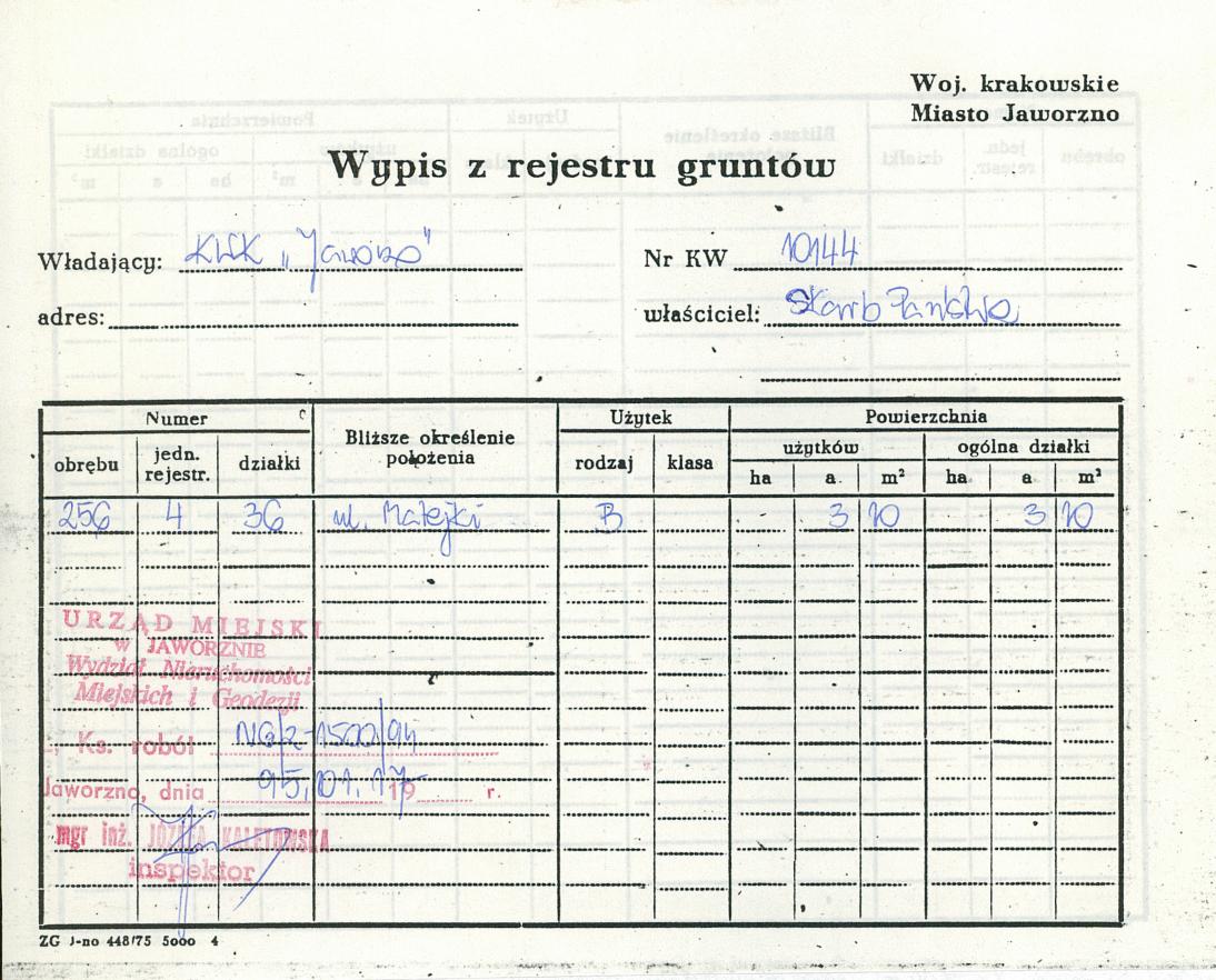 EP - Ewidencja parkowa, skan nr 57