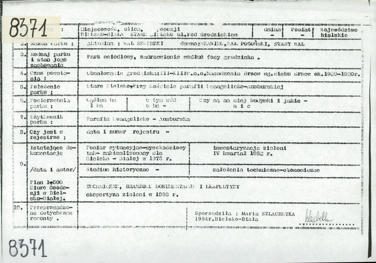 EP - Ewidencja parkowa, skan nr 2