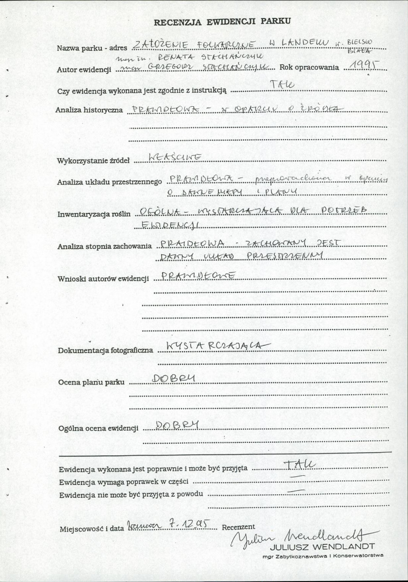 EP - Ewidencja parkowa, skan nr 6