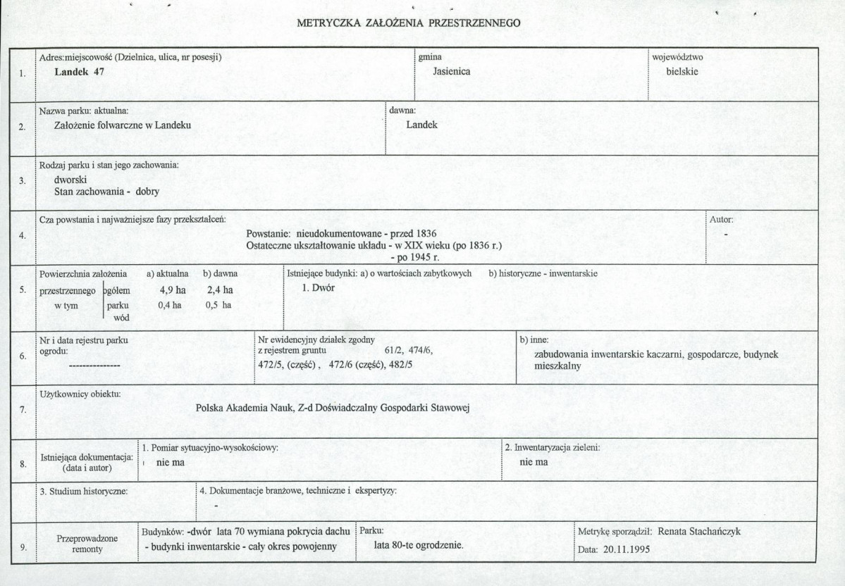 EP - Ewidencja parkowa, skan nr 7