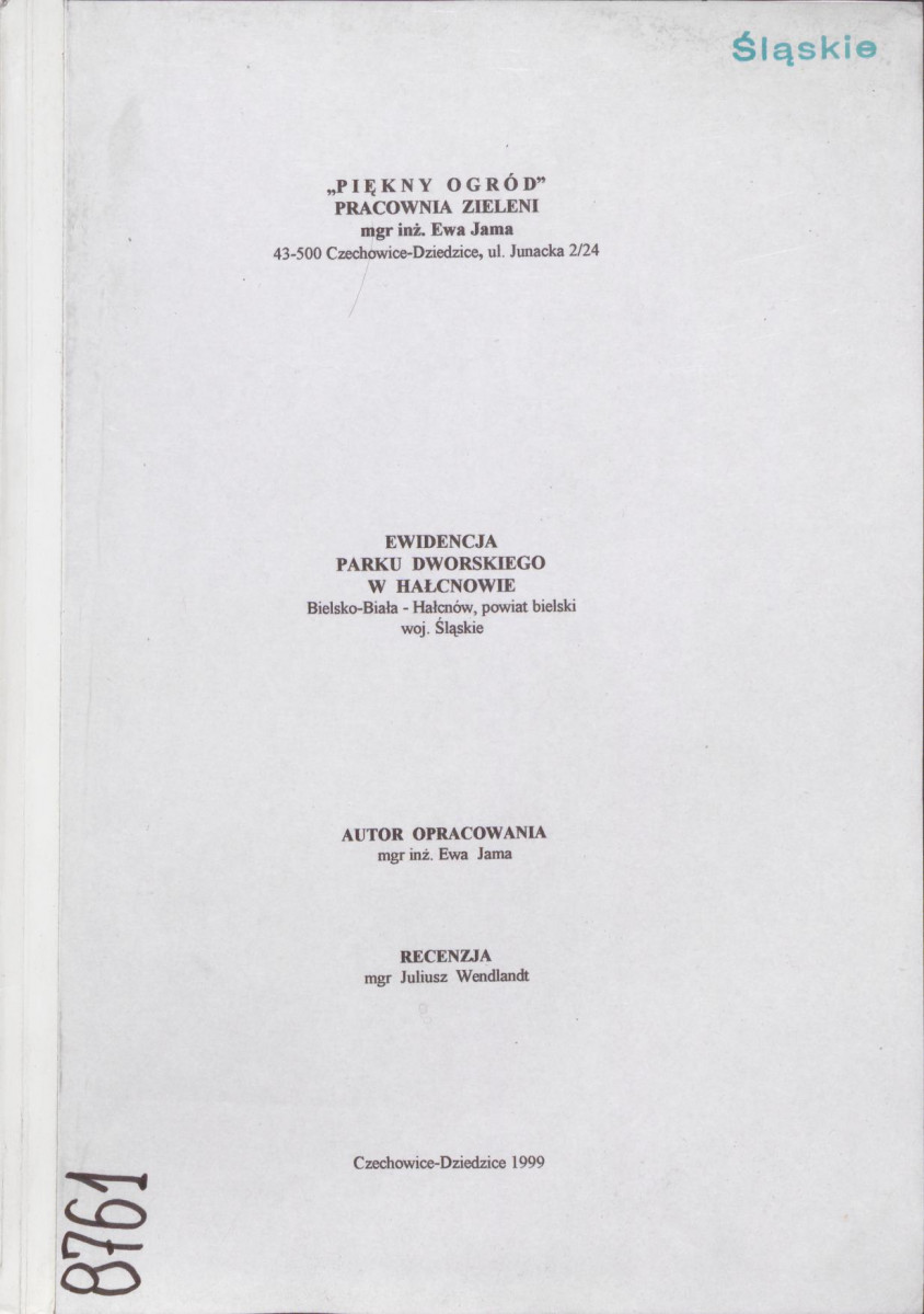 EP - Ewidencja parkowa, skan nr 1