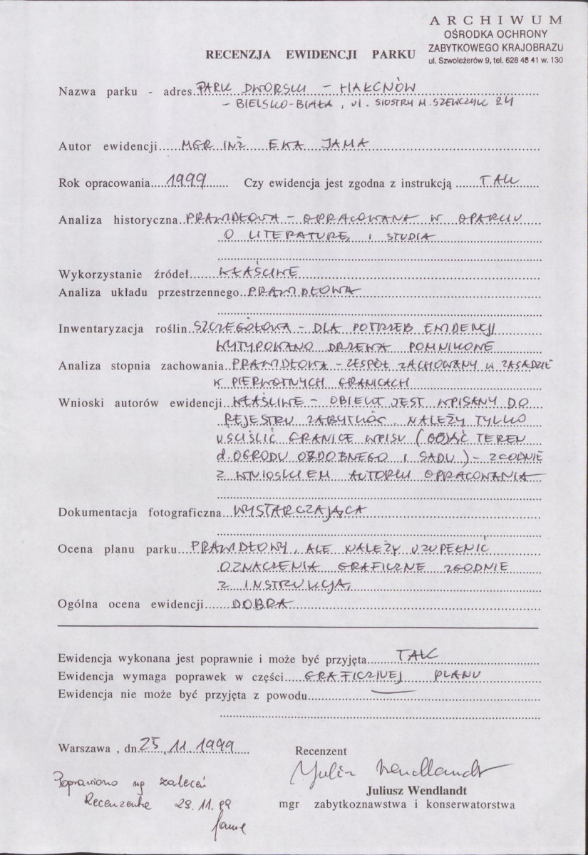 EP - Ewidencja parkowa, skan nr 4