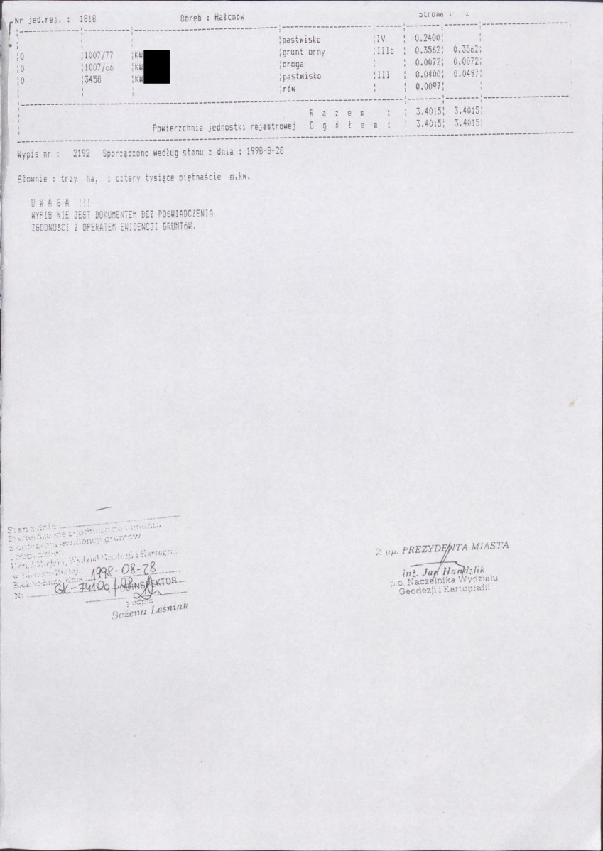 EP - Ewidencja parkowa, skan nr 24