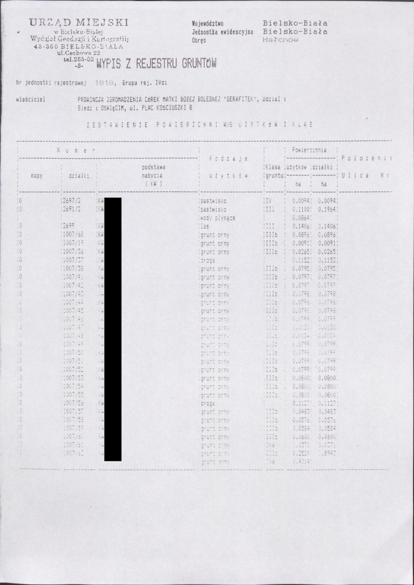 EP - Ewidencja parkowa, skan nr 25