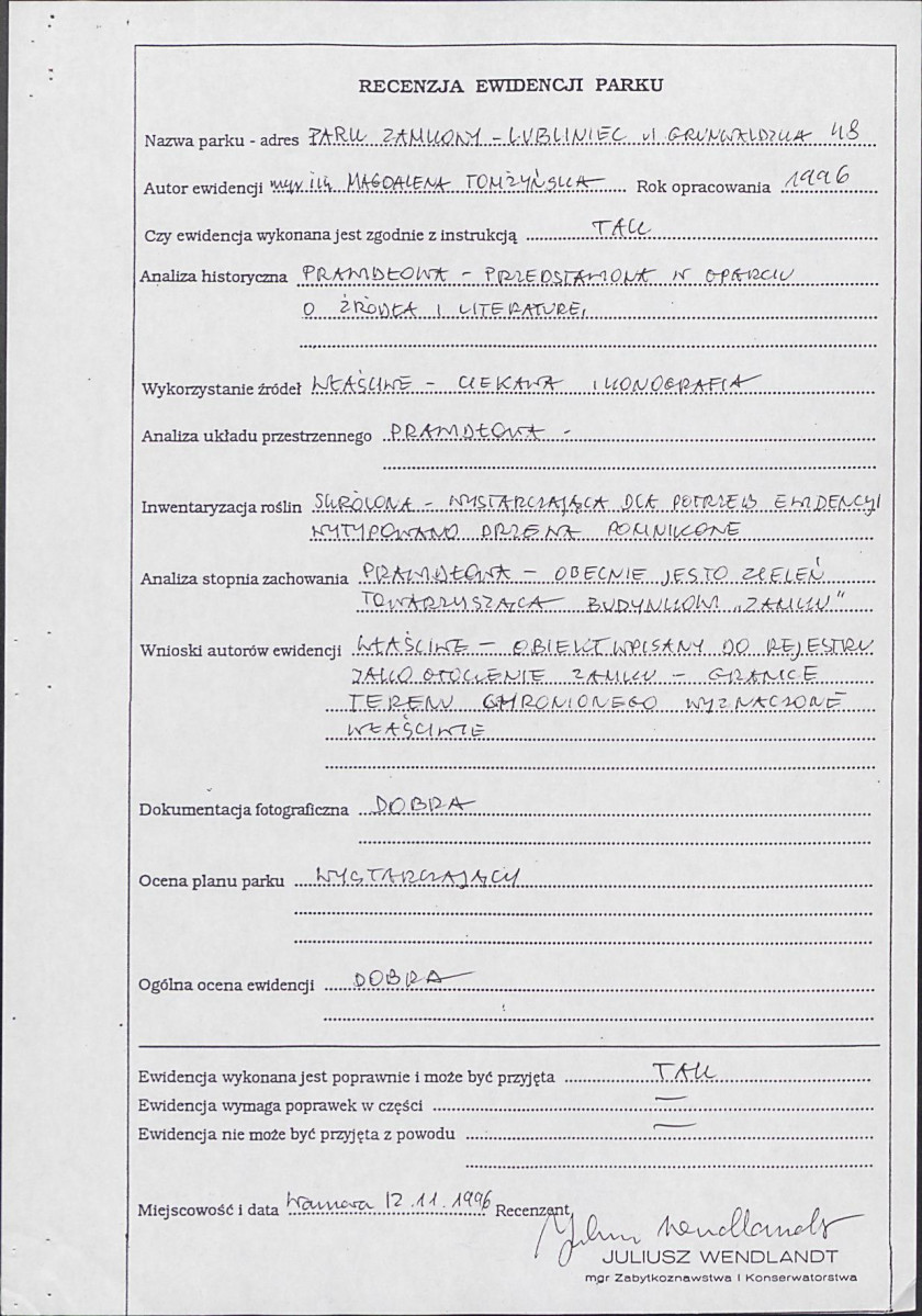 Ewidencja parkowa, skan nr 6