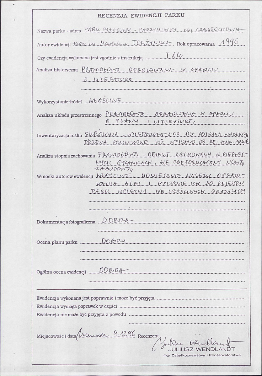 EP - Ewidencja parkowa, skan nr 5