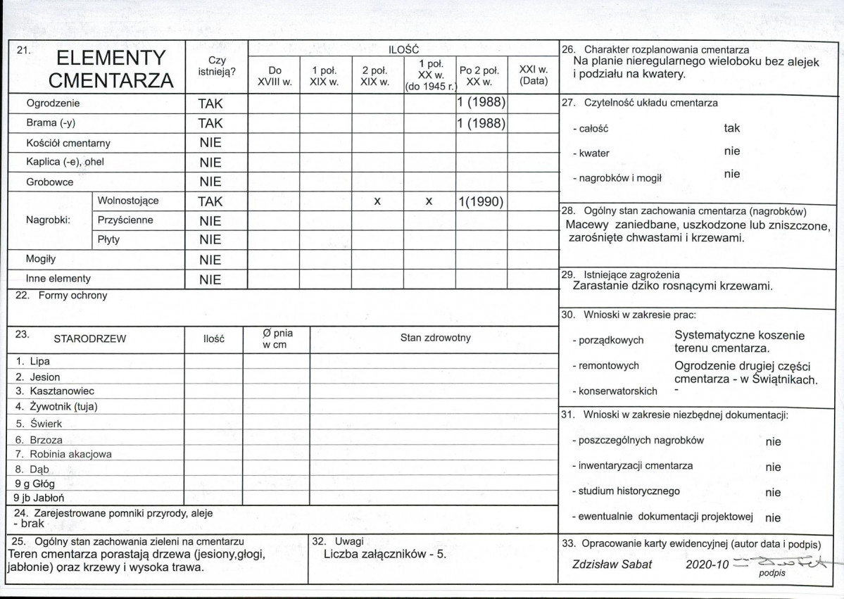 KC - Karta cmentarza, skan nr 4