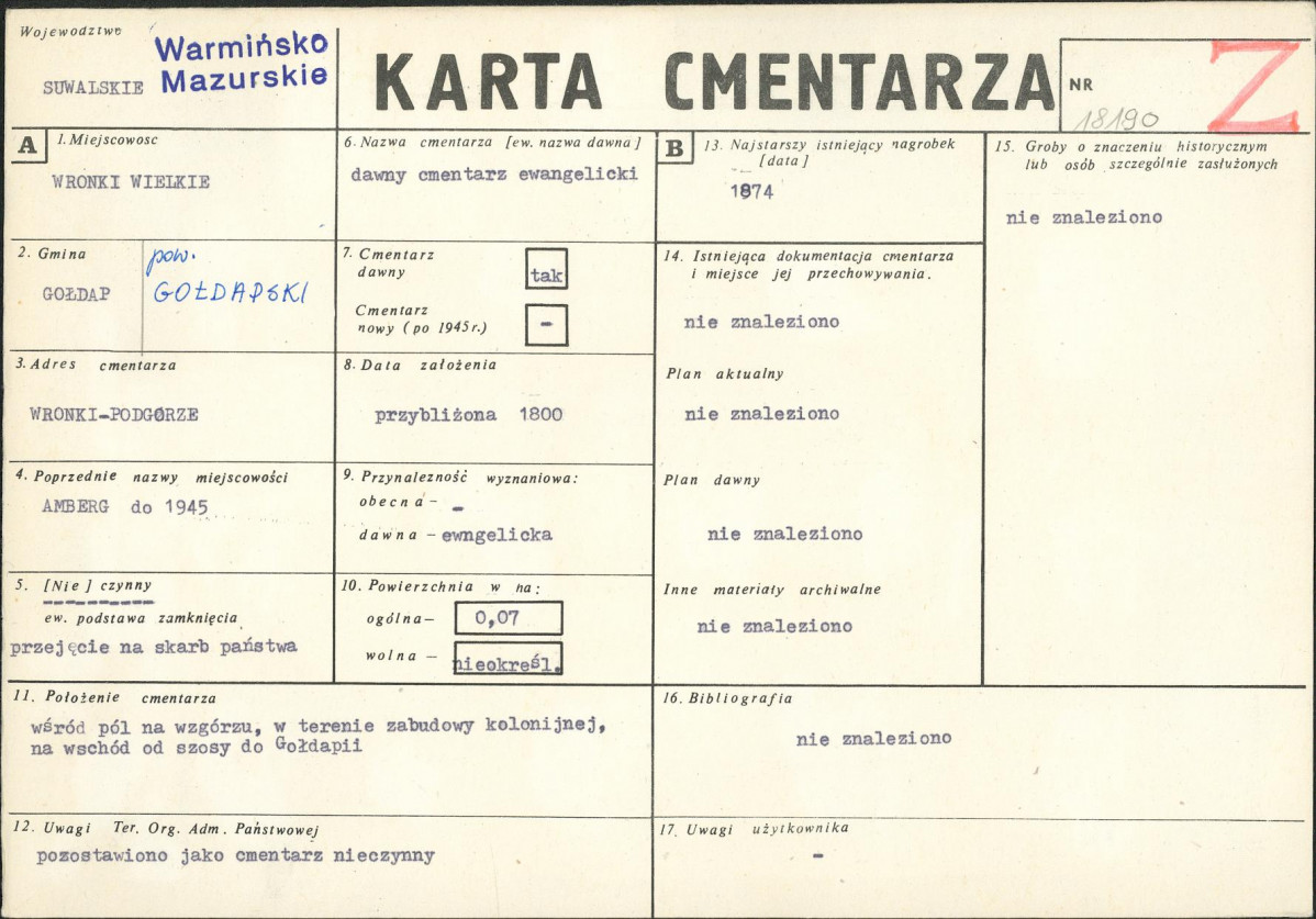 Karta cmentarza, skan nr 1