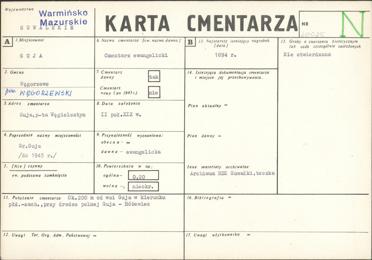 Karta cmentarza, skan nr 1