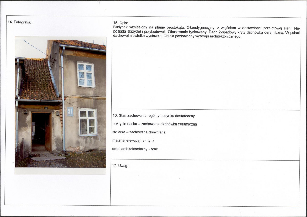 Karta obiektu niewpisanego do rejestru, skan nr 2