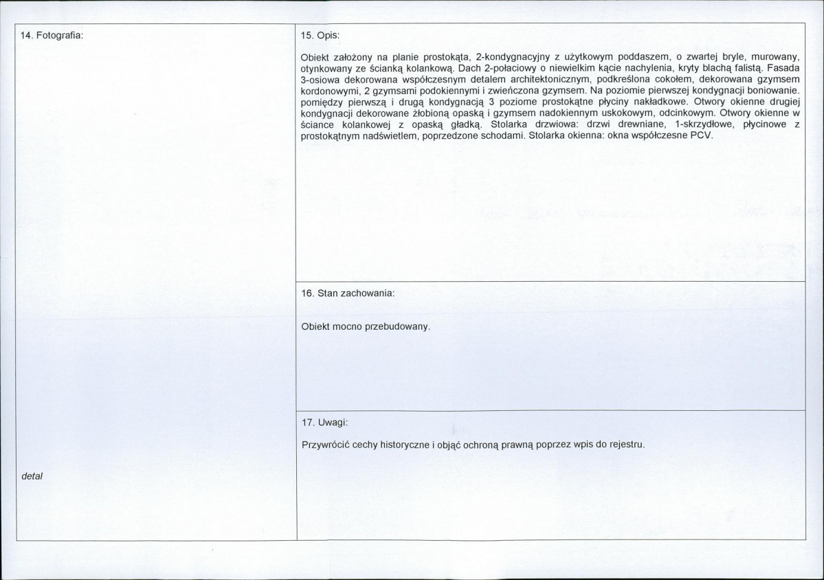 Karta obiektu niewpisanego do rejestru, skan nr 2