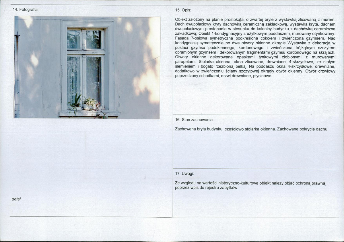 Karta obiektu niewpisanego do rejestru, skan nr 2