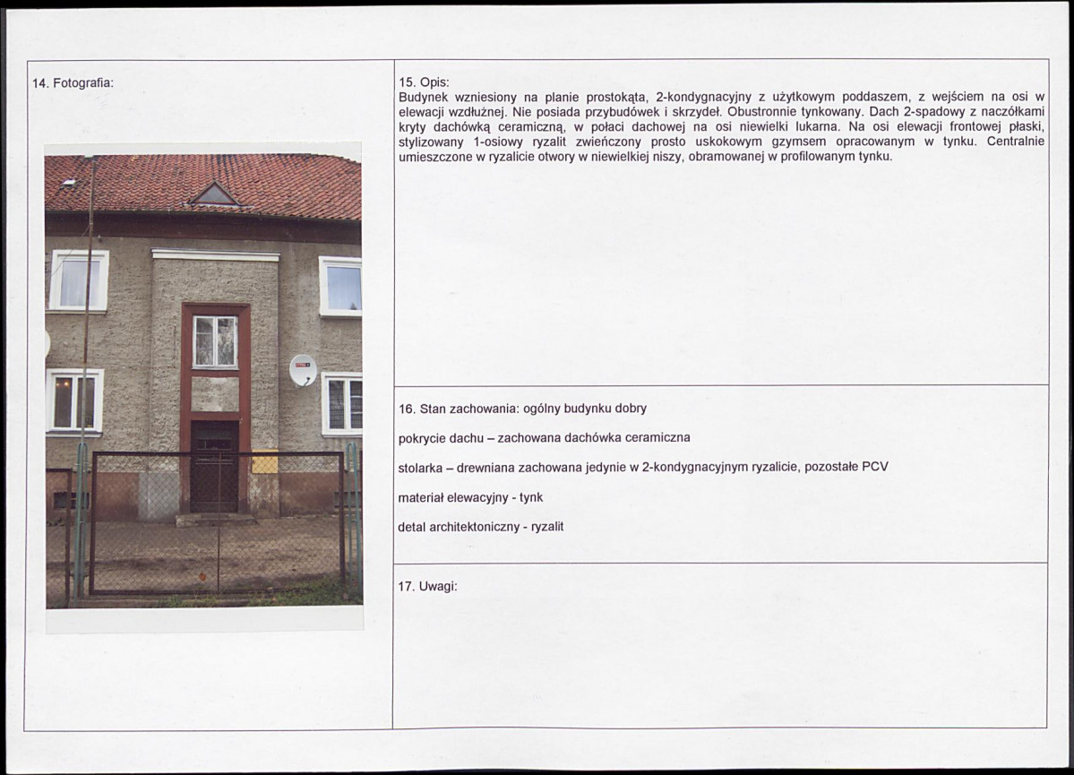 KEZN - Karta obiektu niewpisanego do rejestru, skan nr 2