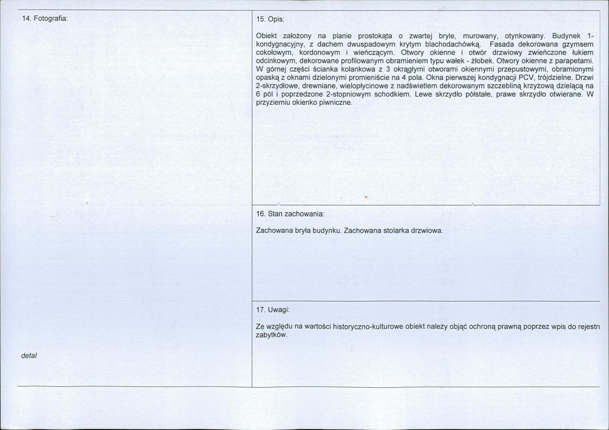 Karta obiektu niewpisanego do rejestru, skan nr 2