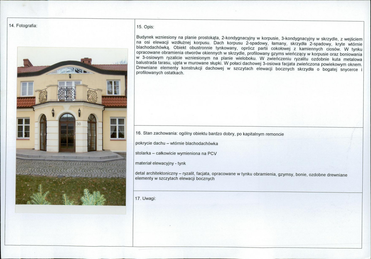 Karta obiektu niewpisanego do rejestru, skan nr 2