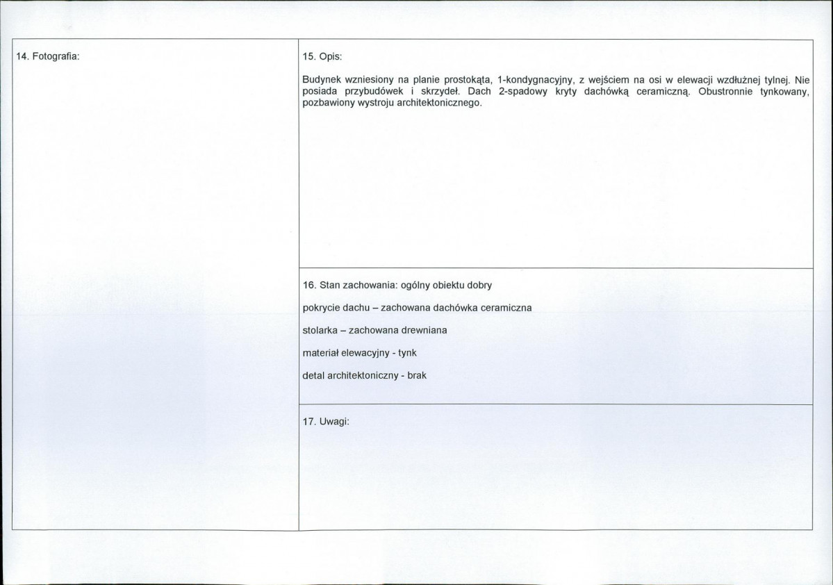 Karta obiektu niewpisanego do rejestru, skan nr 2