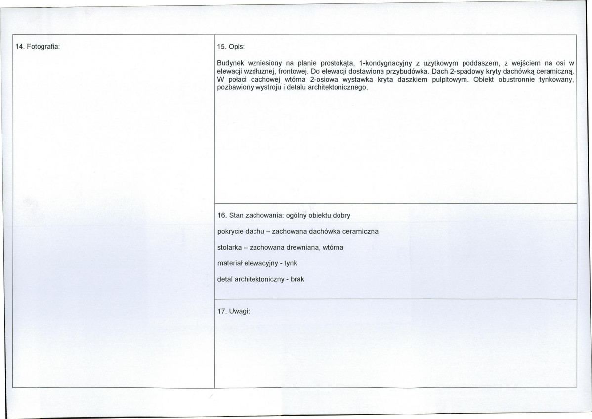 Karta obiektu niewpisanego do rejestru, skan nr 2