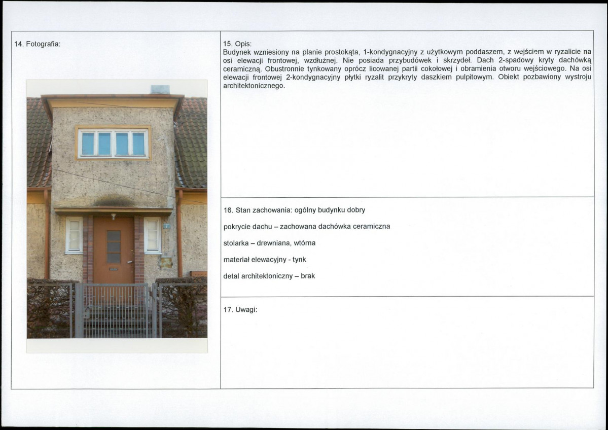 Karta obiektu niewpisanego do rejestru, skan nr 2