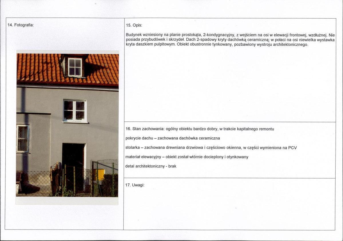 Karta obiektu niewpisanego do rejestru, skan nr 2