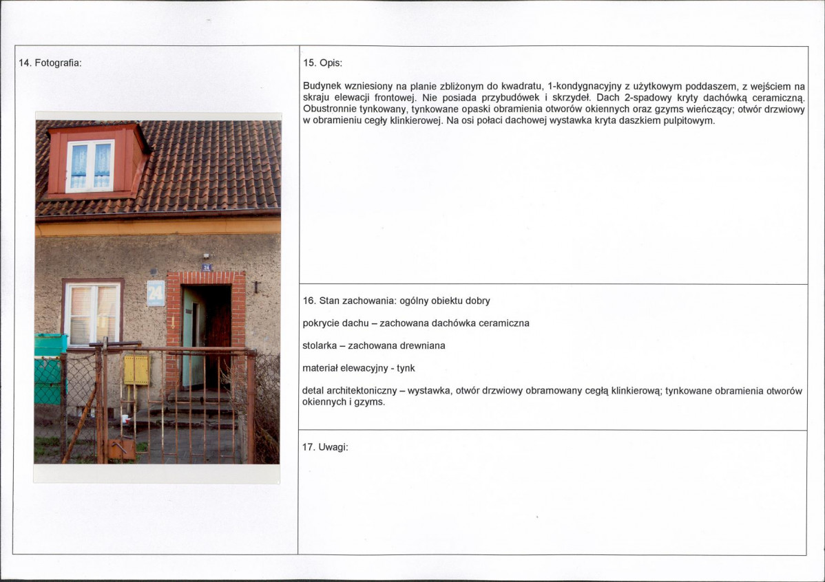 Karta obiektu niewpisanego do rejestru, skan nr 2