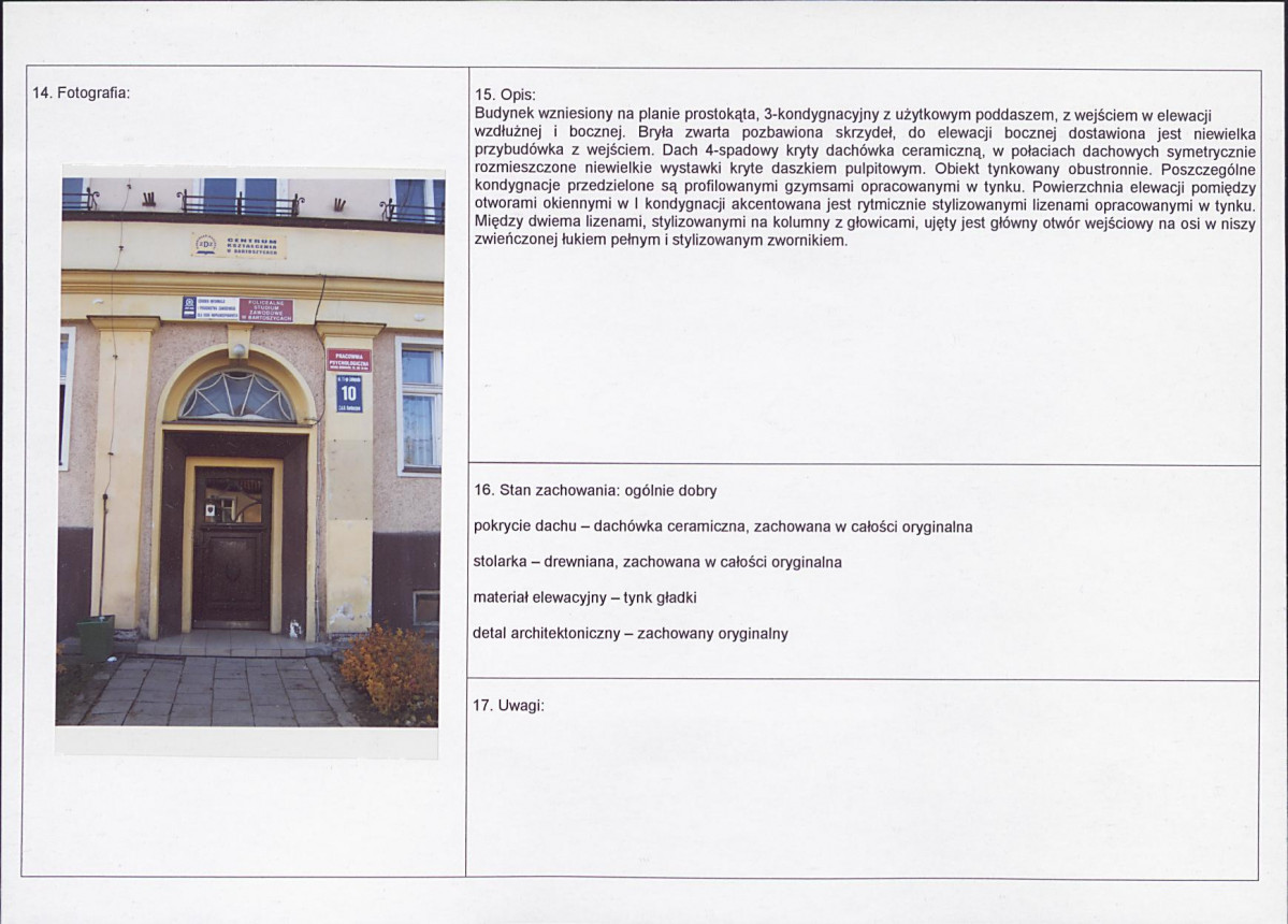 Karta obiektu niewpisanego do rejestru, skan nr 2