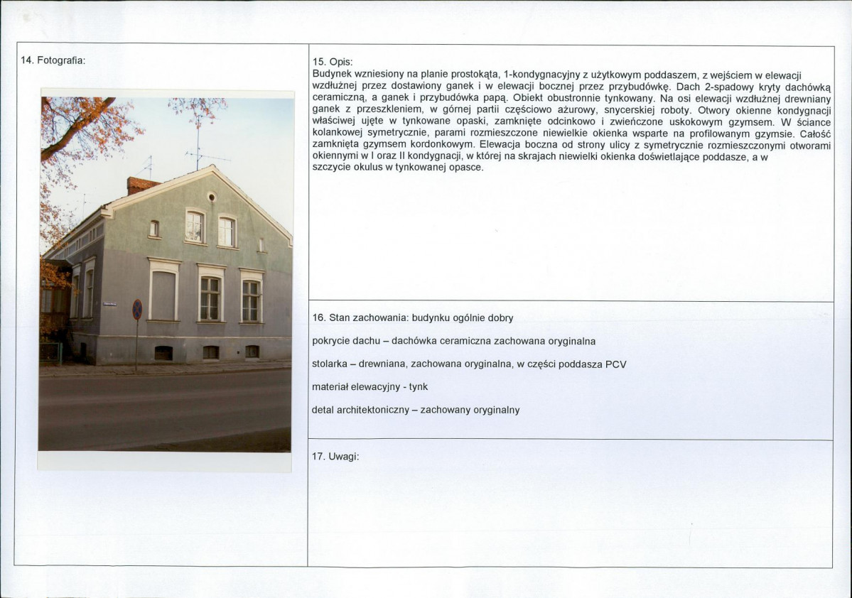Karta obiektu niewpisanego do rejestru, skan nr 2