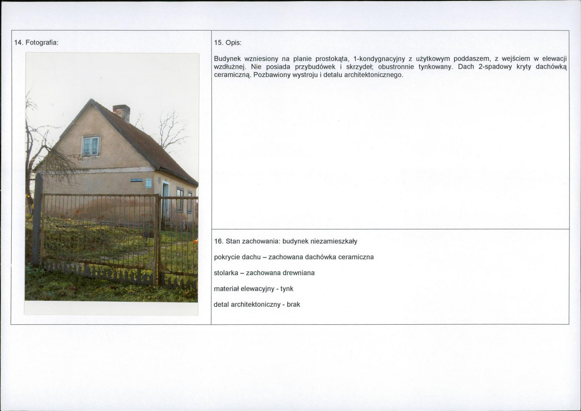 Karta obiektu niewpisanego do rejestru, skan nr 2