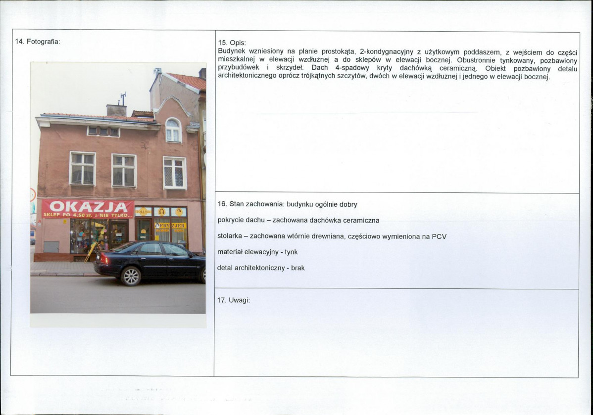 Karta obiektu niewpisanego do rejestru, skan nr 2