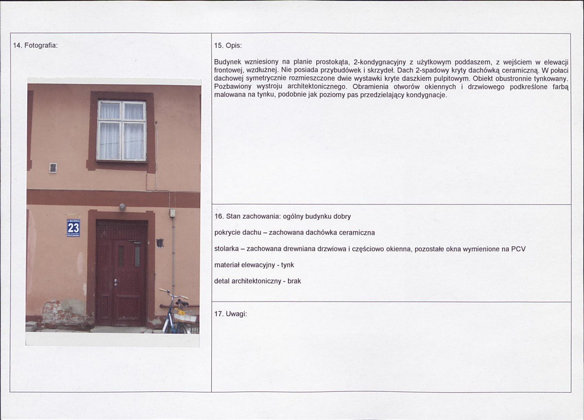 Karta obiektu niewpisanego do rejestru, skan nr 2