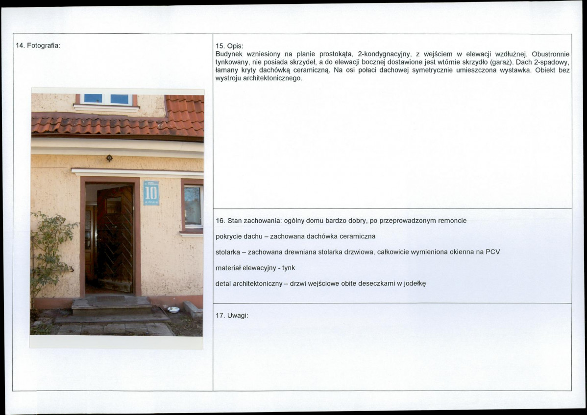 Karta obiektu niewpisanego do rejestru, skan nr 2