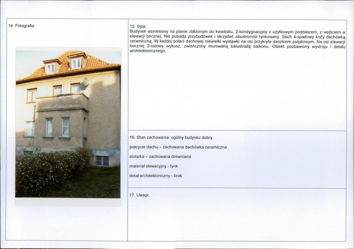 Karta obiektu niewpisanego do rejestru, skan nr 2