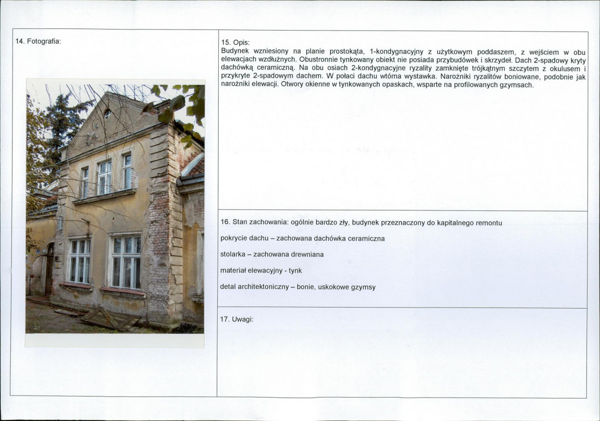 Karta obiektu niewpisanego do rejestru, skan nr 2