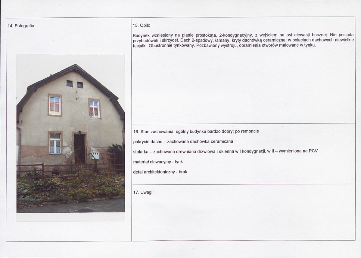 Karta obiektu niewpisanego do rejestru, skan nr 2