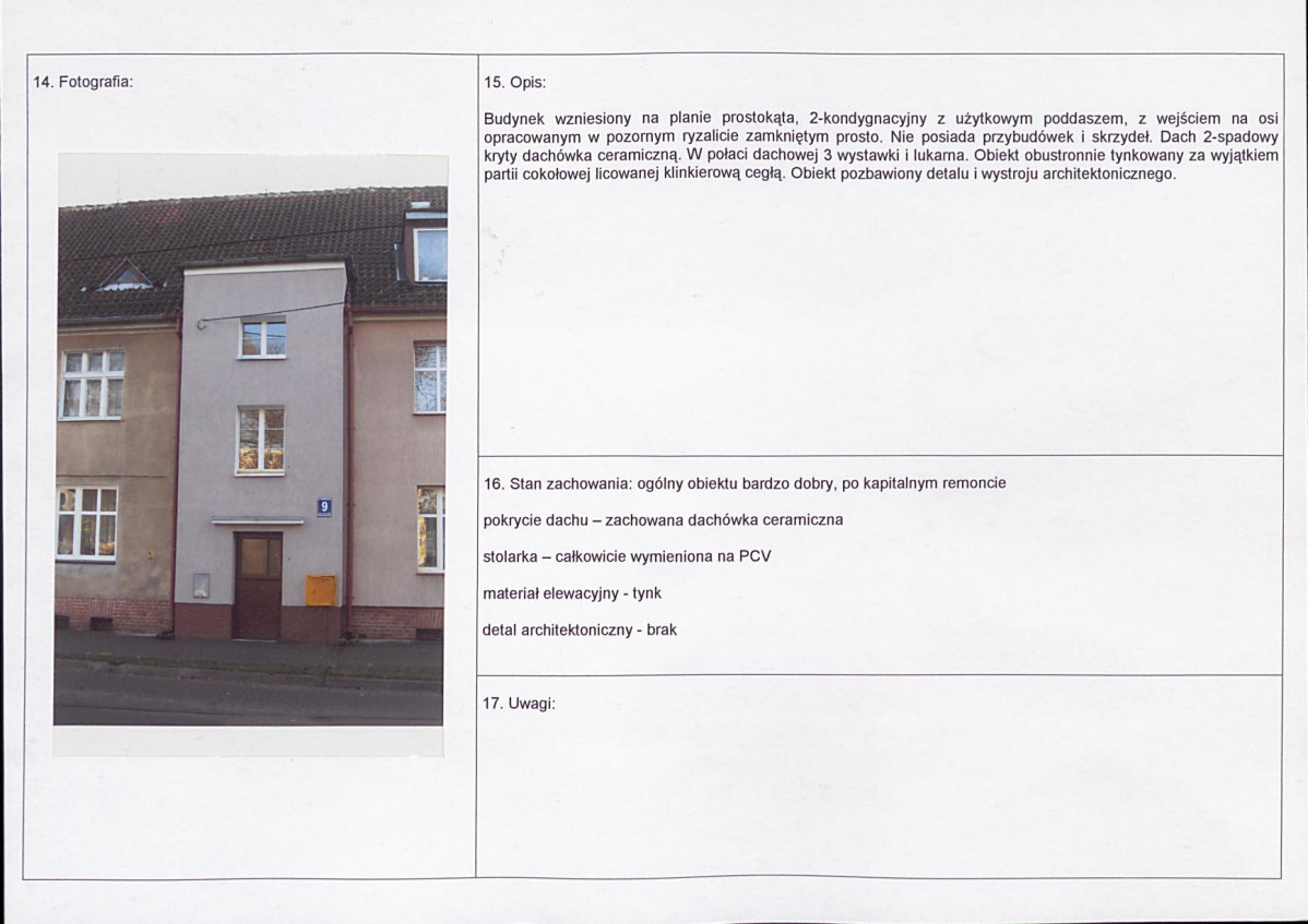 Karta obiektu niewpisanego do rejestru, skan nr 2