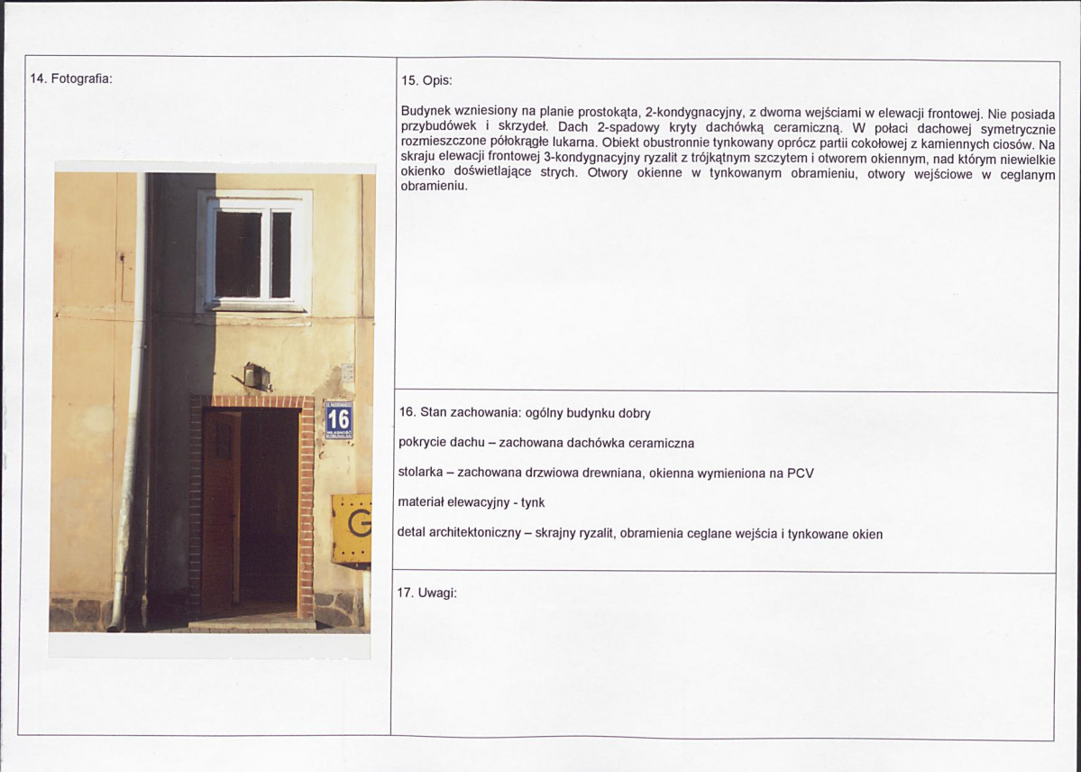 Karta obiektu niewpisanego do rejestru, skan nr 2