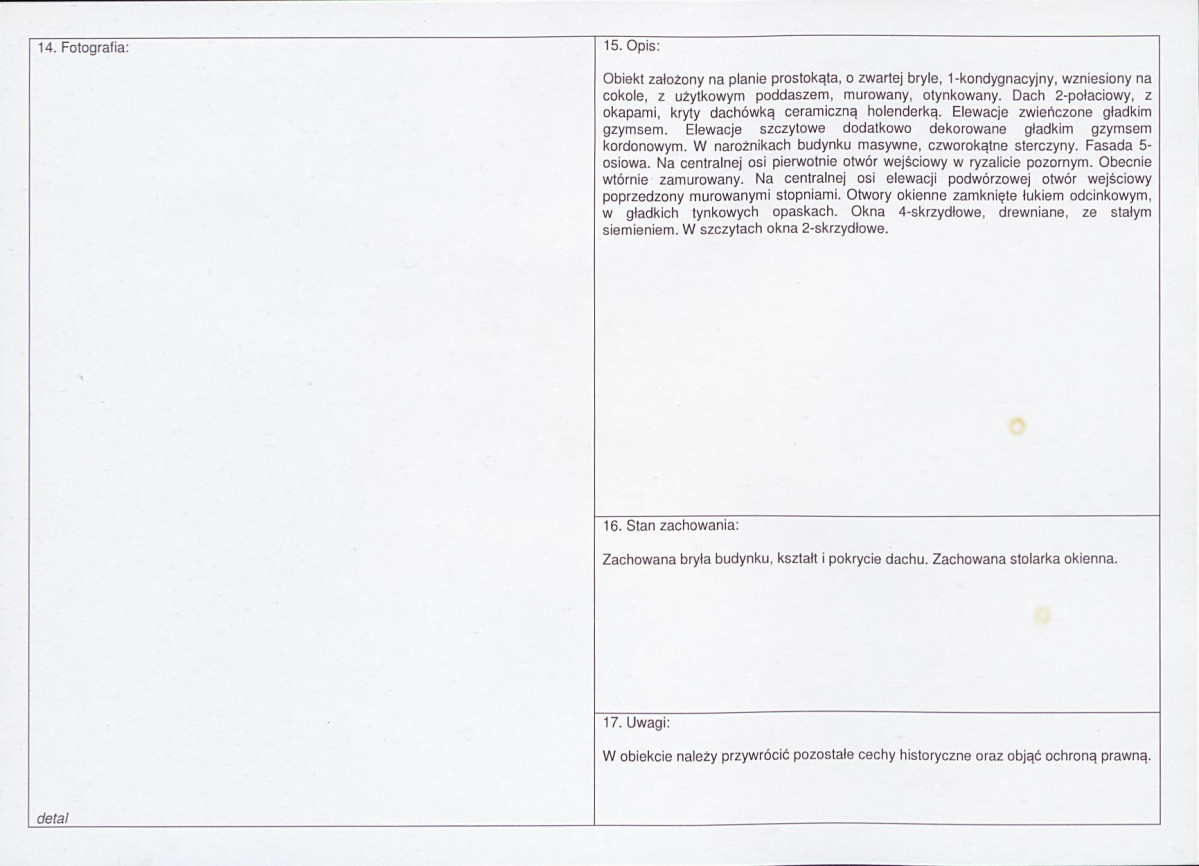 Karta obiektu niewpisanego do rejestru, skan nr 2
