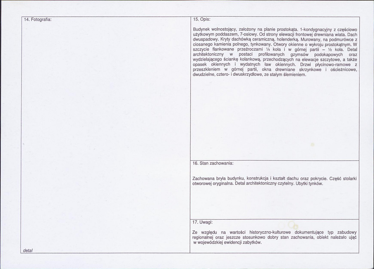 Karta obiektu niewpisanego do rejestru, skan nr 2