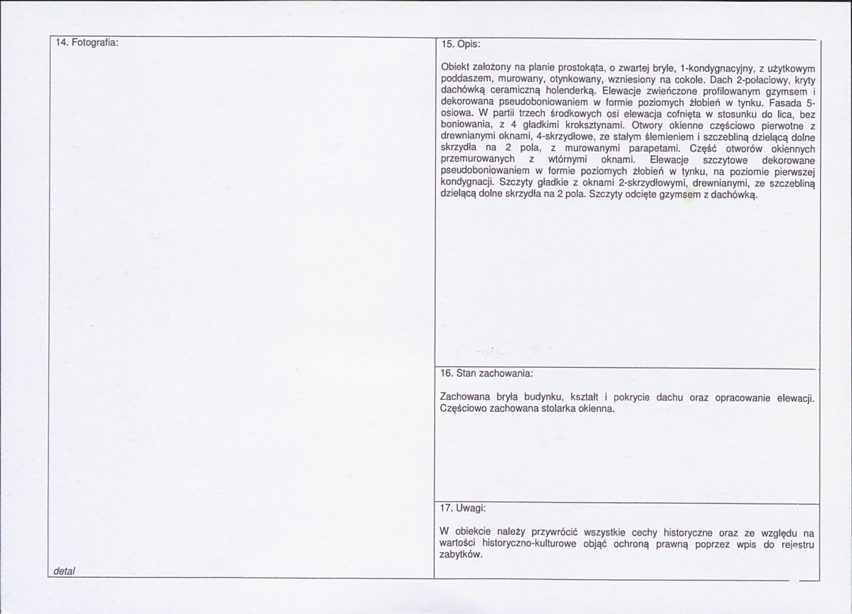 Karta obiektu niewpisanego do rejestru, skan nr 2
