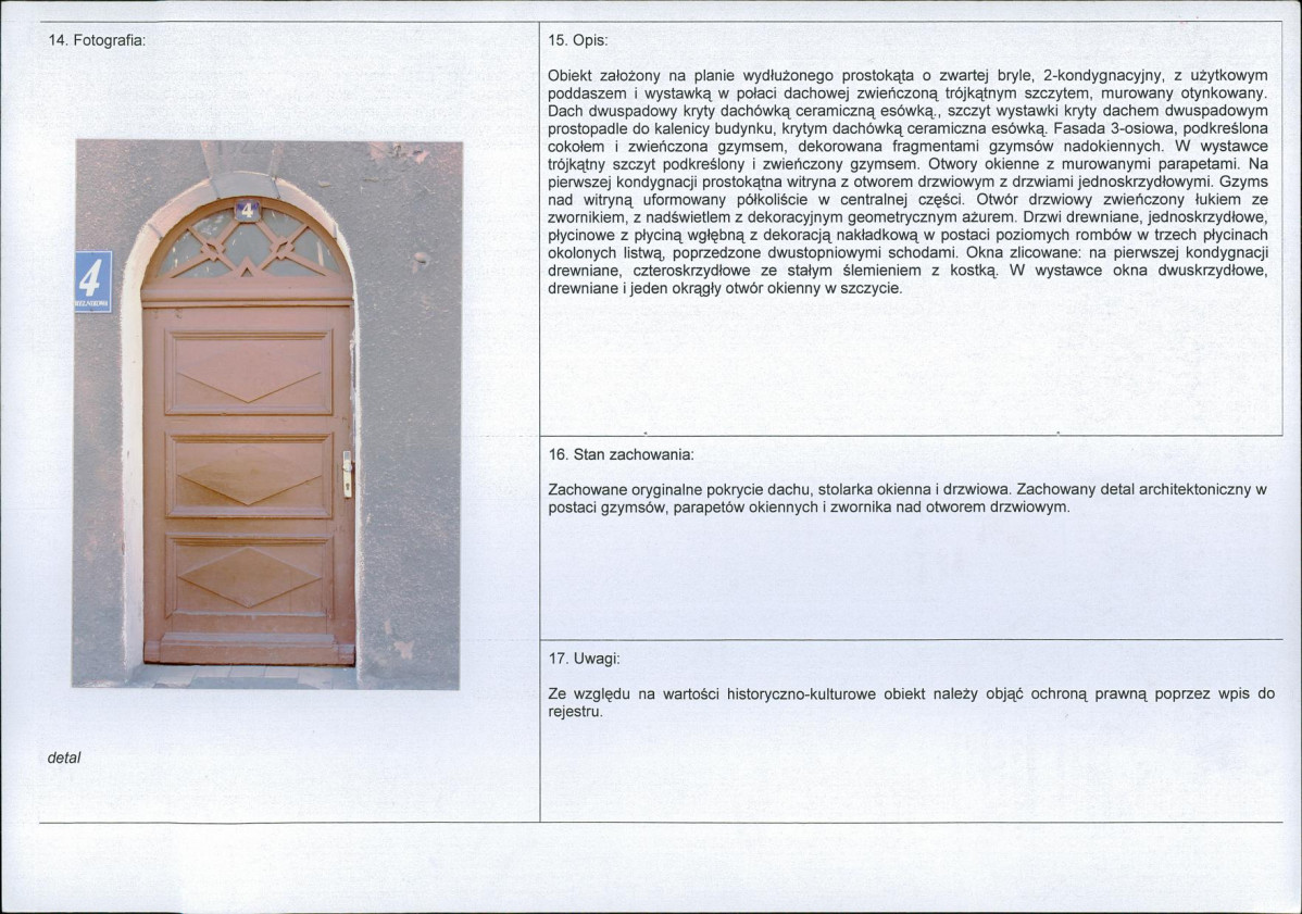 Karta obiektu niewpisanego do rejestru, skan nr 2