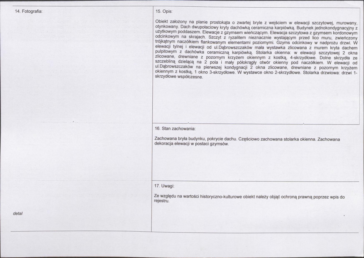 KEZN - Karta obiektu niewpisanego do rejestru, skan nr 2