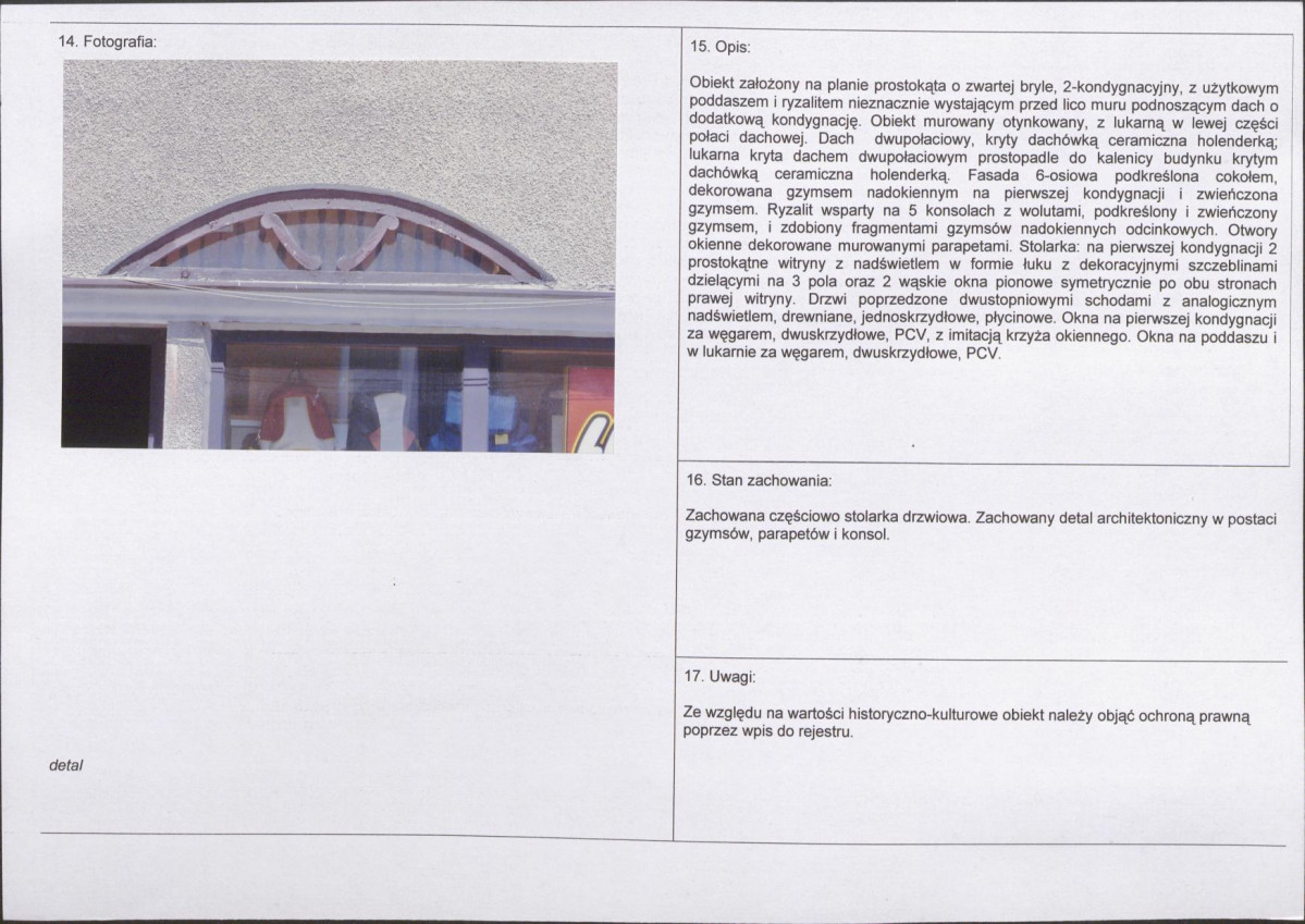 Karta obiektu niewpisanego do rejestru, skan nr 2