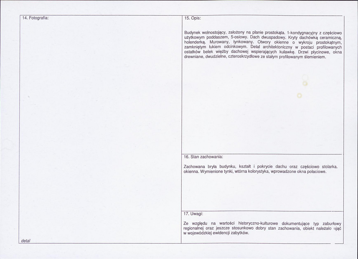 Karta obiektu niewpisanego do rejestru, skan nr 2