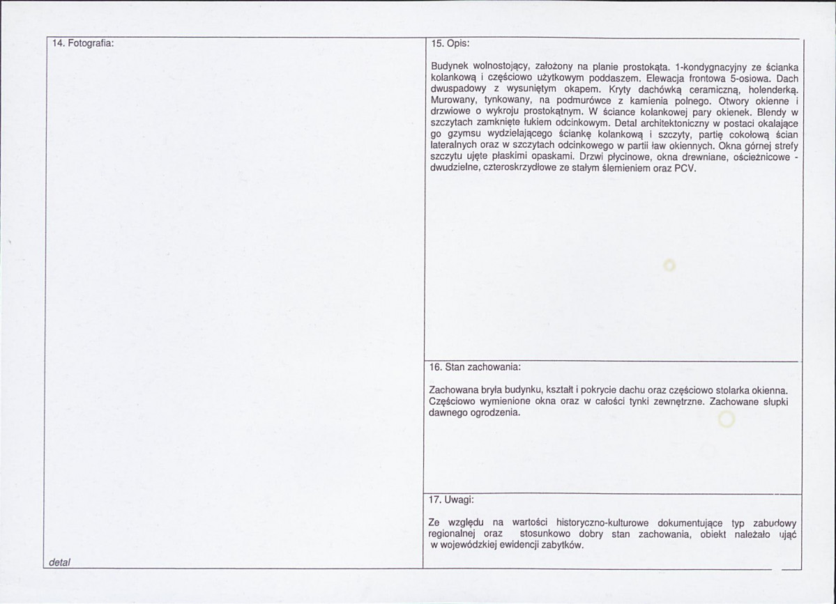 Karta obiektu niewpisanego do rejestru, skan nr 2