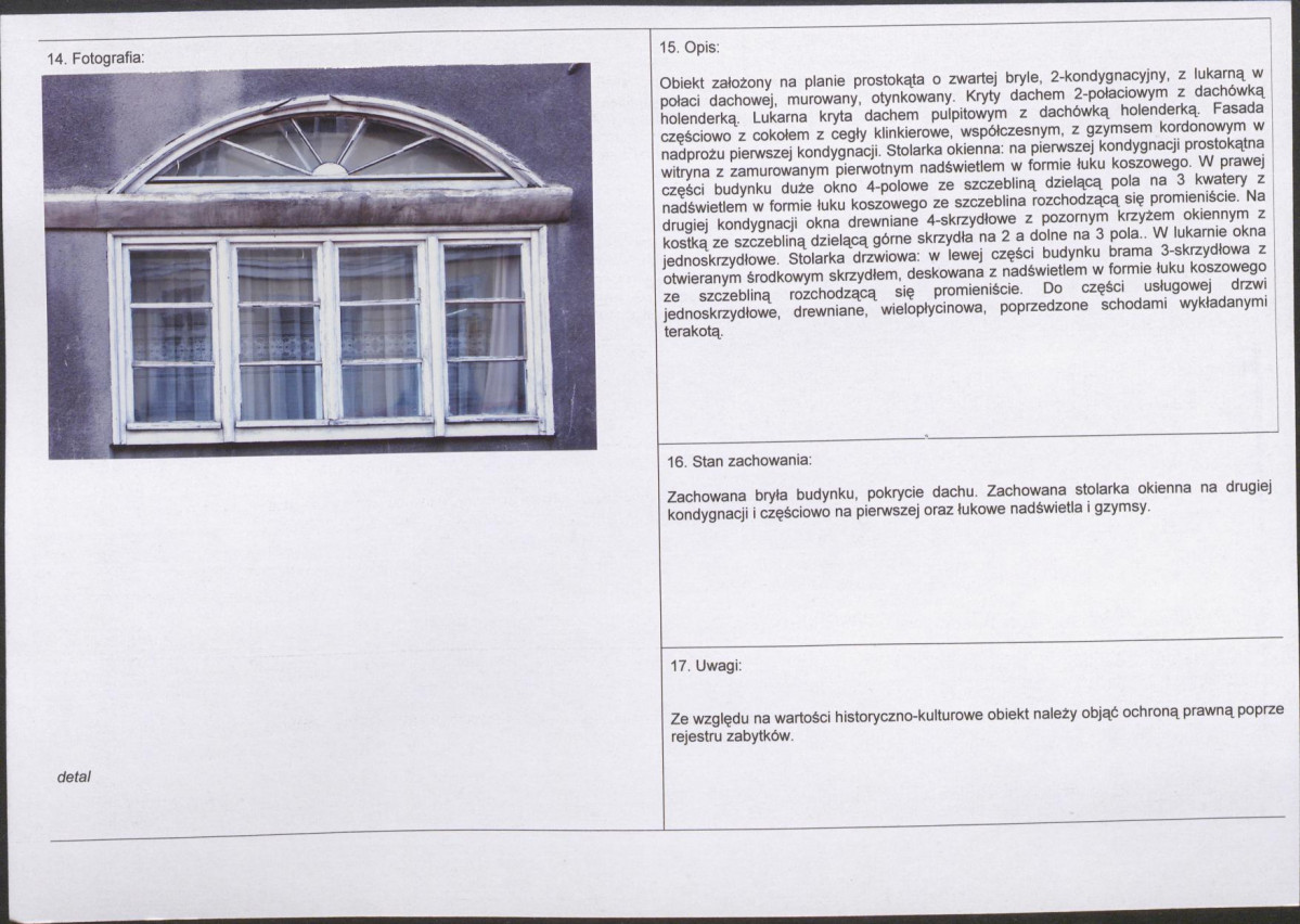 Karta obiektu niewpisanego do rejestru, skan nr 2