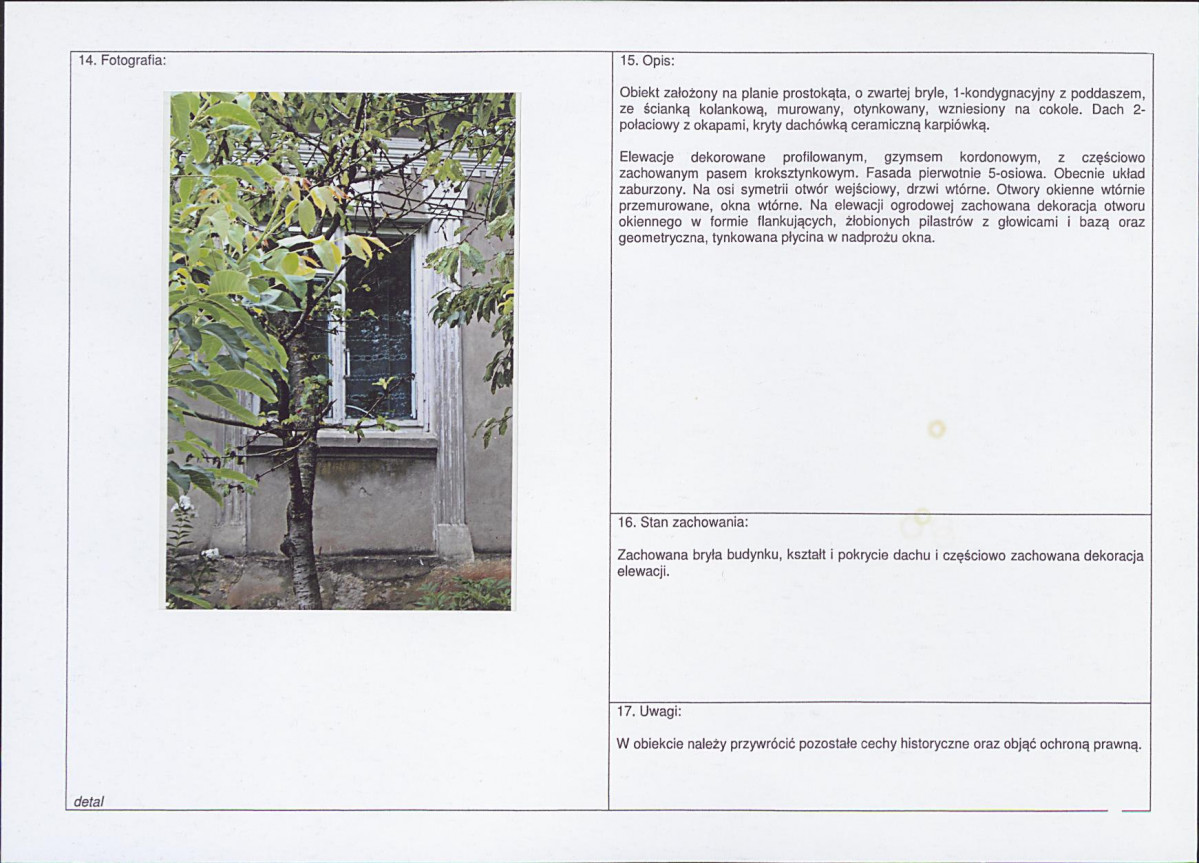 Karta obiektu niewpisanego do rejestru, skan nr 2