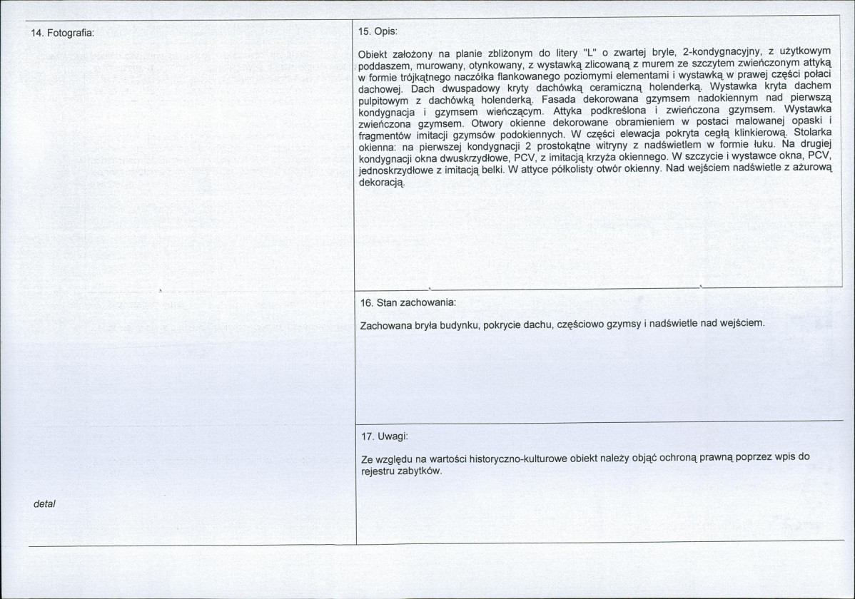 Karta obiektu niewpisanego do rejestru, skan nr 2