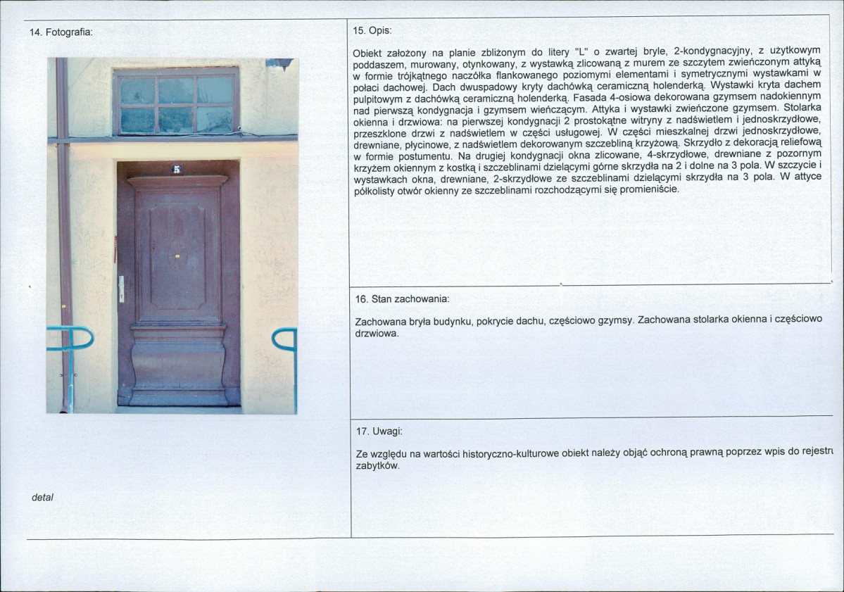 Karta obiektu niewpisanego do rejestru, skan nr 2