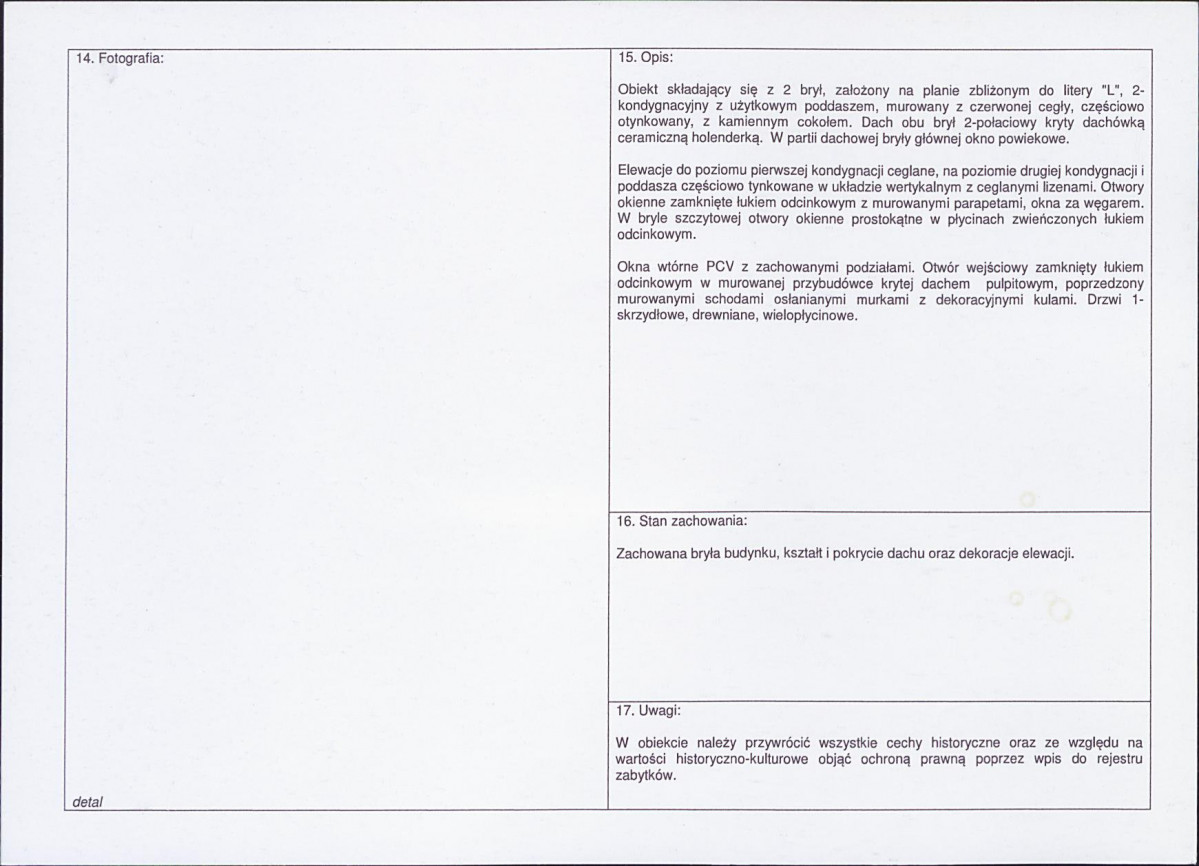 Karta obiektu niewpisanego do rejestru, skan nr 2